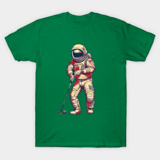 Astronaut Golf Player T-Shirt